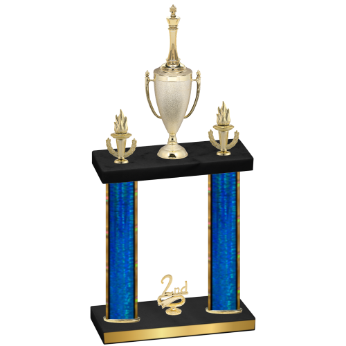 Double Blue Glacier Second Place Chess Trophy