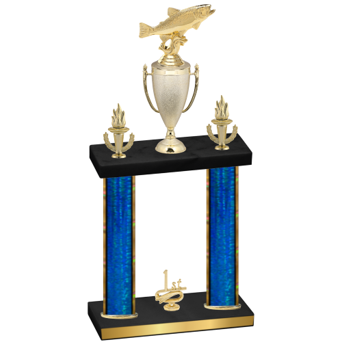 Double Blue Glacier First Place Fishing Trophy