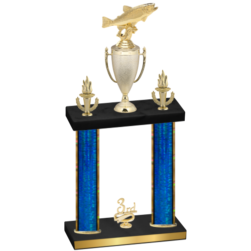 Double Blue Glacier Third Place Fishing Trophy