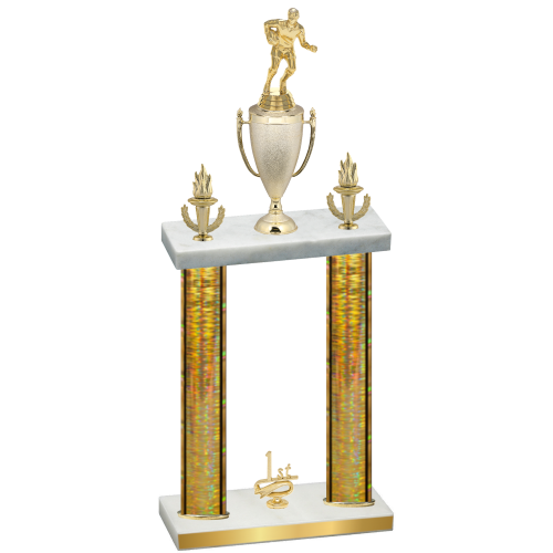 Double Gold Glacier First Place Rugby Trophy