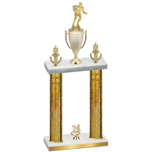 Double Gold Glacier Year Rugby Trophy