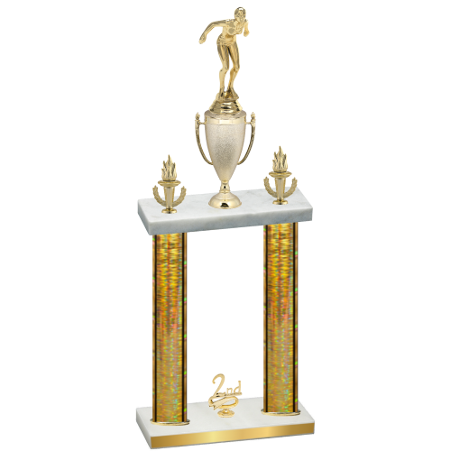 Double Gold Glacier Second Place Tennis Trophy