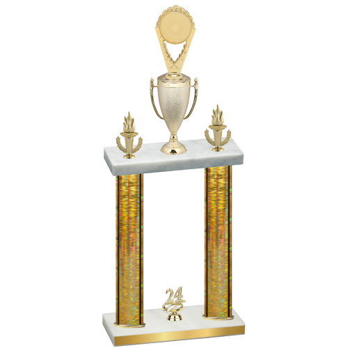 Double Gold Glacier Year Insert Trophy