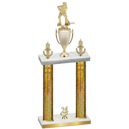 Double Gold Glacier Year Hockey Trophy