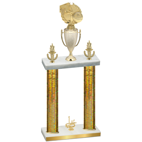 Double Gold Glacier First Place Basketball Trophy