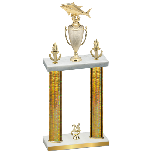 Double Gold Glacier Year Fishing Trophy