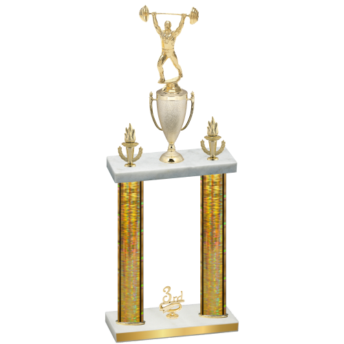 Double Gold Glacier Third Place Weights Trophy