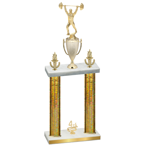 Double Gold Glacier Fourth Place Weights Trophy