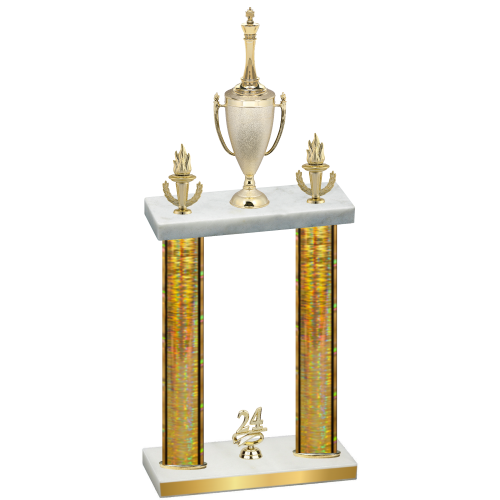 Double Gold Glacier Year Chess Trophy