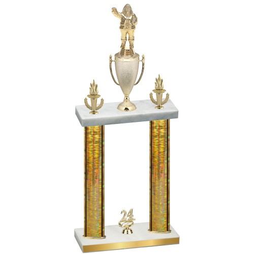 Double Gold Glacier Year Holiday Trophy