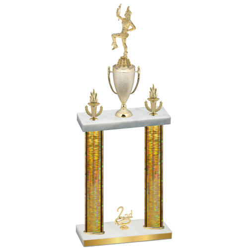 Double Gold Glacier Second Place Majorette Trophy
