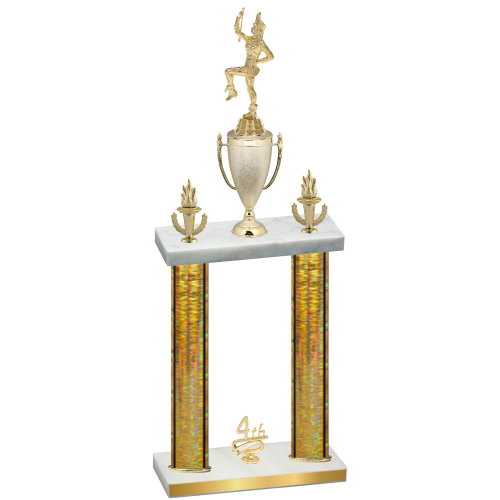 Double Gold Glacier Fourth Place Majorette Trophy