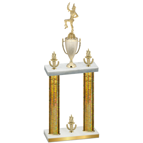 Double Gold Glacier Victory Majorette Trophy