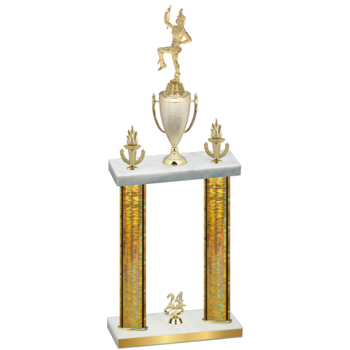 Double Gold Glacier Year Majorette Trophy