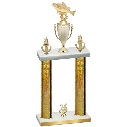 Double Gold Glacier Year Fishing Trophy