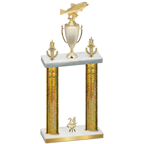 Double Gold Glacier Year Fishing Trophy