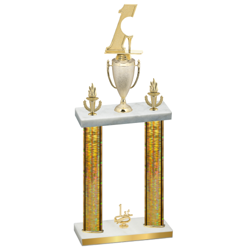 Double Gold Glacier First Place Golf Trophy