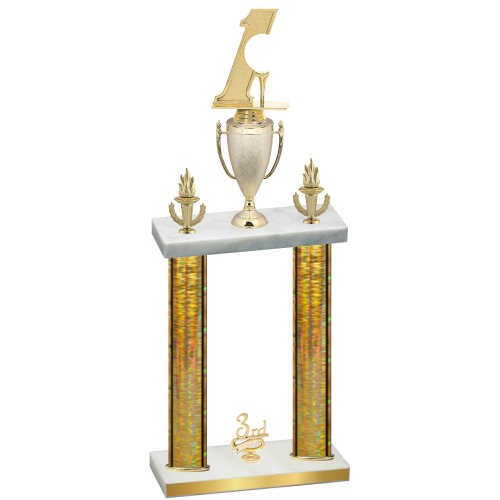 Double Gold Glacier Third Place Golf Trophy