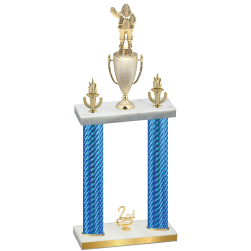 Double Blue Carbon Fiber Second Place Holiday Trophy