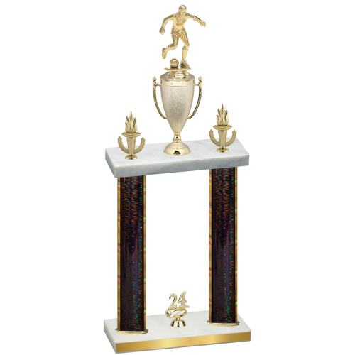 Double Black Glacier Year Soccer Trophy