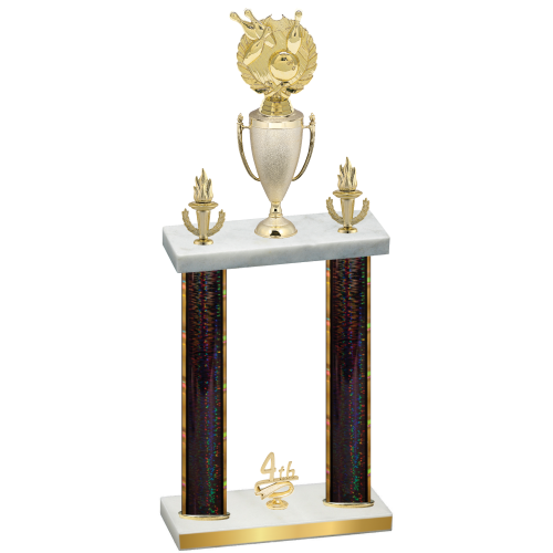 Double Black Glacier Fourth Place Bowling Trophy
