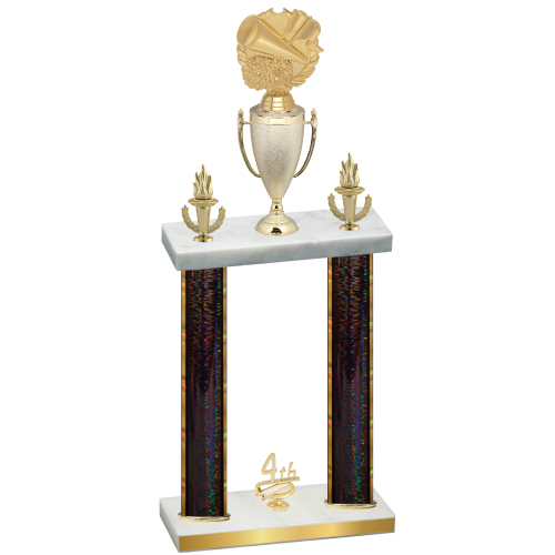 Double Black Glacier Fourth Place Cheerleading Trophy