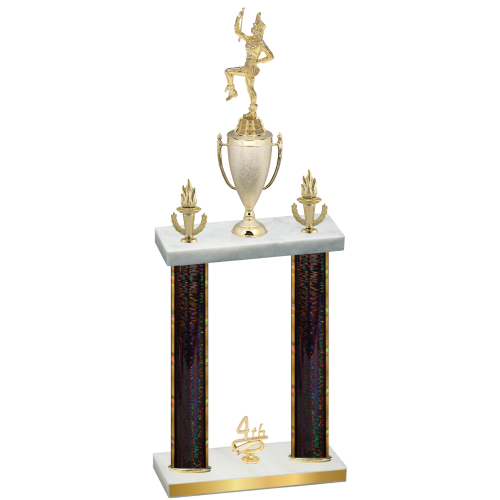 Double Black Glacier Fourth Place Majorette Trophy