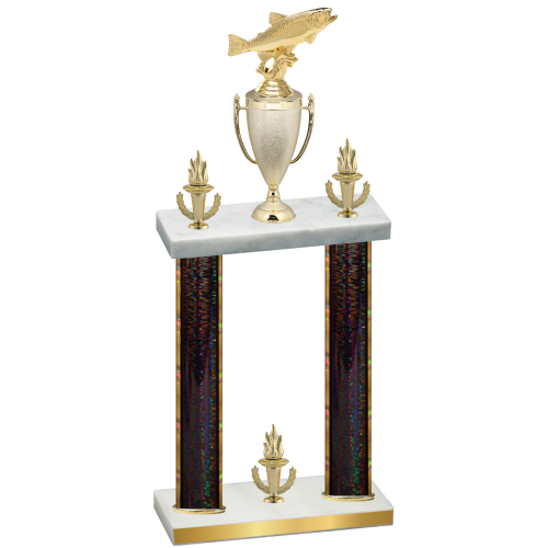 Double Black Glacier Victory Fishing Trophy