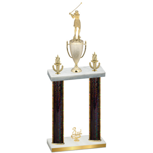 Double Black Glacier Third Place Golf Trophy