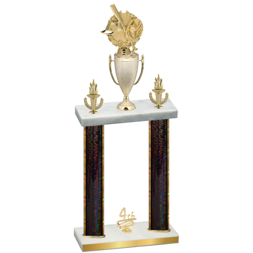 Double Black Glacier Fourth Place Baseball Trophy