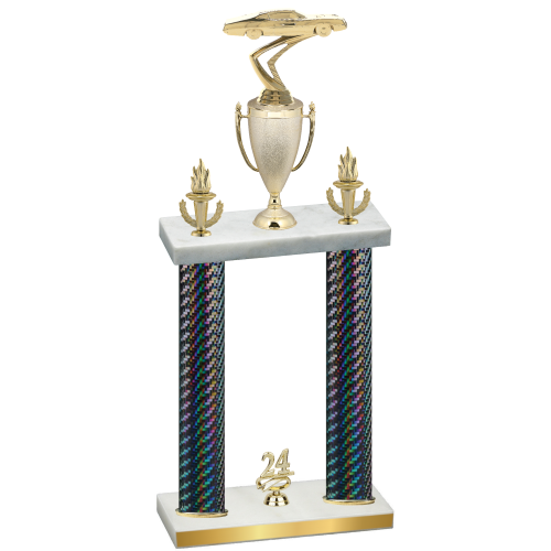 Double Black Carbon Fiber Year Cars Trophy