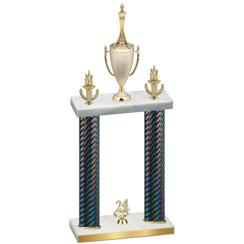 Double Black Carbon Fiber Year Chess Trophy