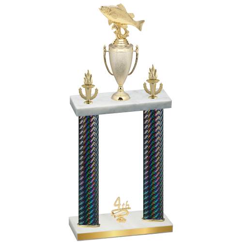 Double Black Carbon Fiber Fourth Place Fishing Trophy