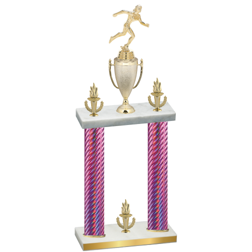 Double Pink Carbon Fiber Victory Running Trophy