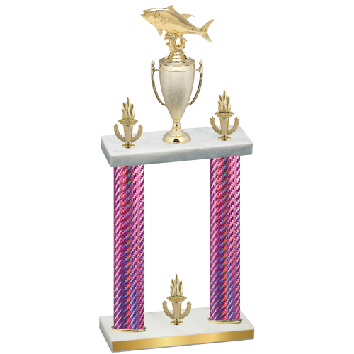 Double Pink Carbon Fiber Victory Fishing Trophy