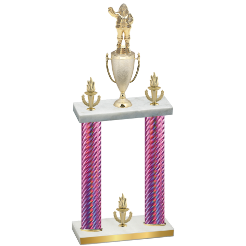 Double Pink Carbon Fiber Victory Holiday Trophy