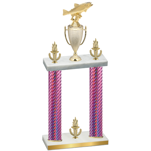 Double Pink Carbon Fiber Victory Fishing Trophy