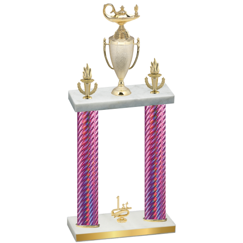 Double Pink Carbon Fiber First Place Academics Trophy