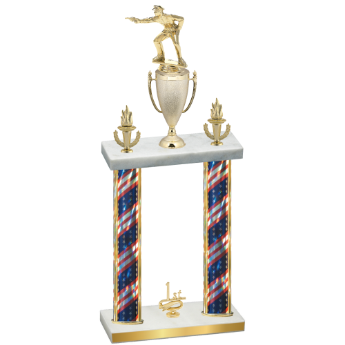 Double Flag USA First Place Shooter Trophy