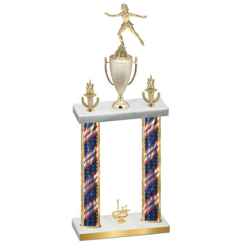 Double Flag USA First Place Skater Trophy