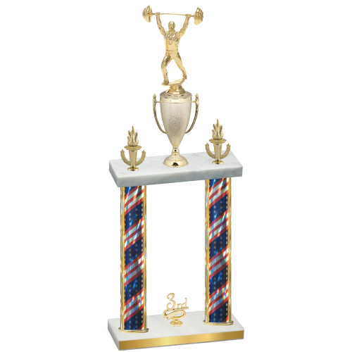 Double Flag USA Third Place Weights Trophy