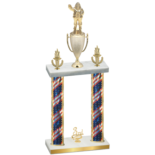 Double Flag USA Third Place Holiday Trophy