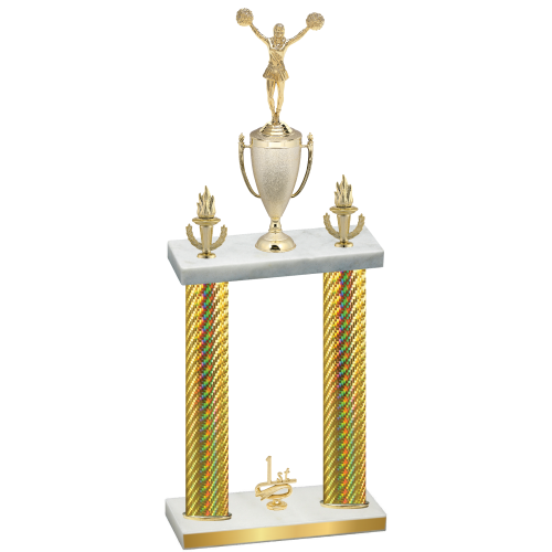 Double Gold Carbon Fiber First Place Cheerleading Trophy