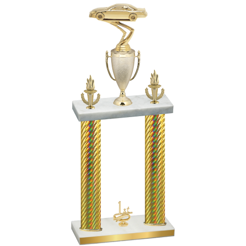 Double Gold Carbon Fiber First Place Cars Trophy