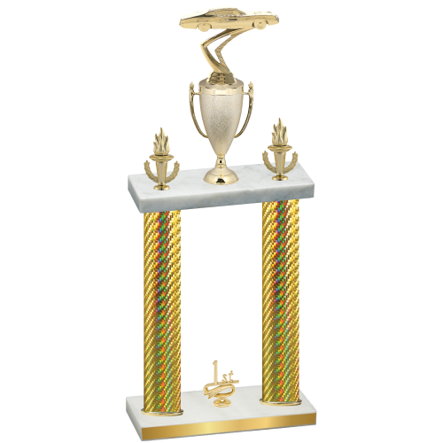 Double Gold Carbon Fiber First Place Cars Trophy