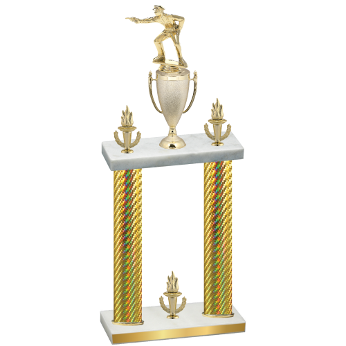 Double Gold Carbon Fiber Victory Shooter Trophy