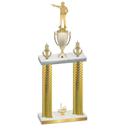 Double Gold Carbon Fiber First Place Shooter Trophy