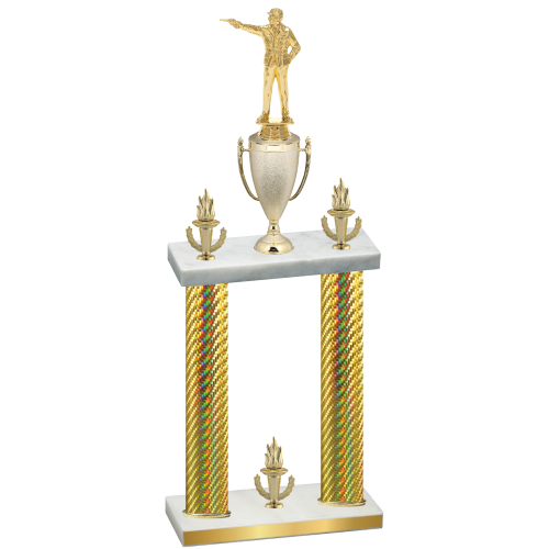 Double Gold Carbon Fiber Victory Shooter Trophy