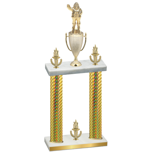 Double Gold Carbon Fiber Victory Holiday Trophy