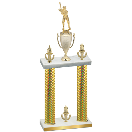 Double Gold Carbon Fiber Victory Baseball Trophy